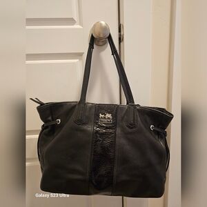 Coach Black Leather Tote